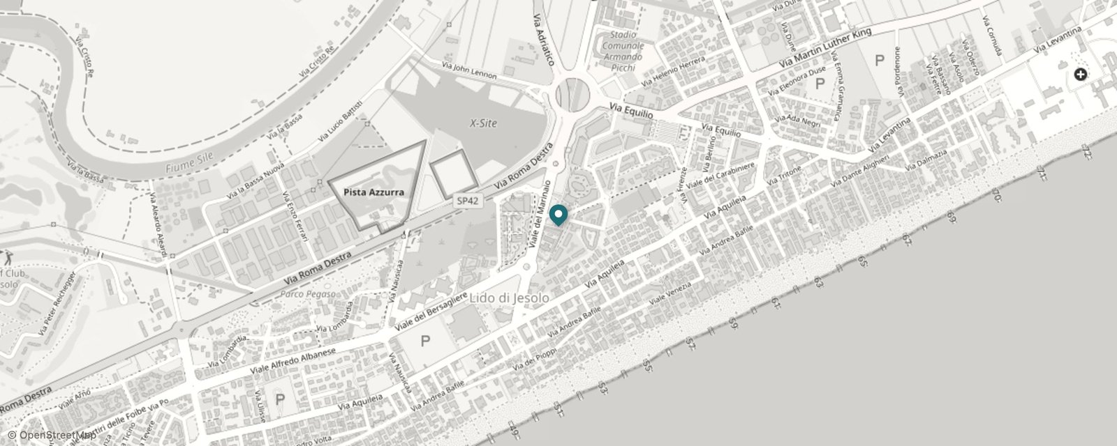 Mappa: Via Dante Alighieri 71, 30016 Lido di Jesolo (VE)